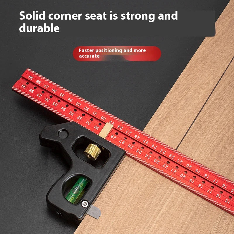 Precision Angle Woodwork Heavy-Duty Adjustable Sliding Carpenter Square