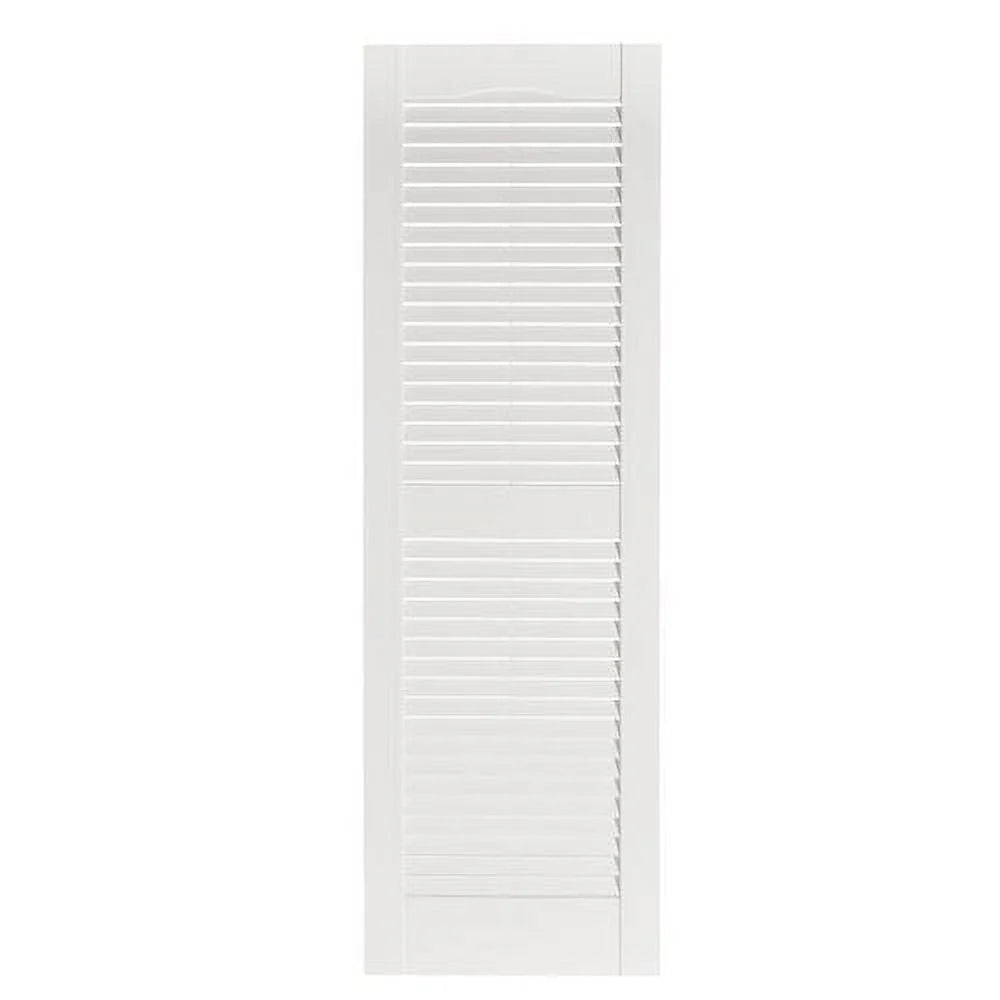 Perfect Shutters IL501555260 Premier Louver Exterior Decorative Shutter, Burgundy - 15 X 55 In.