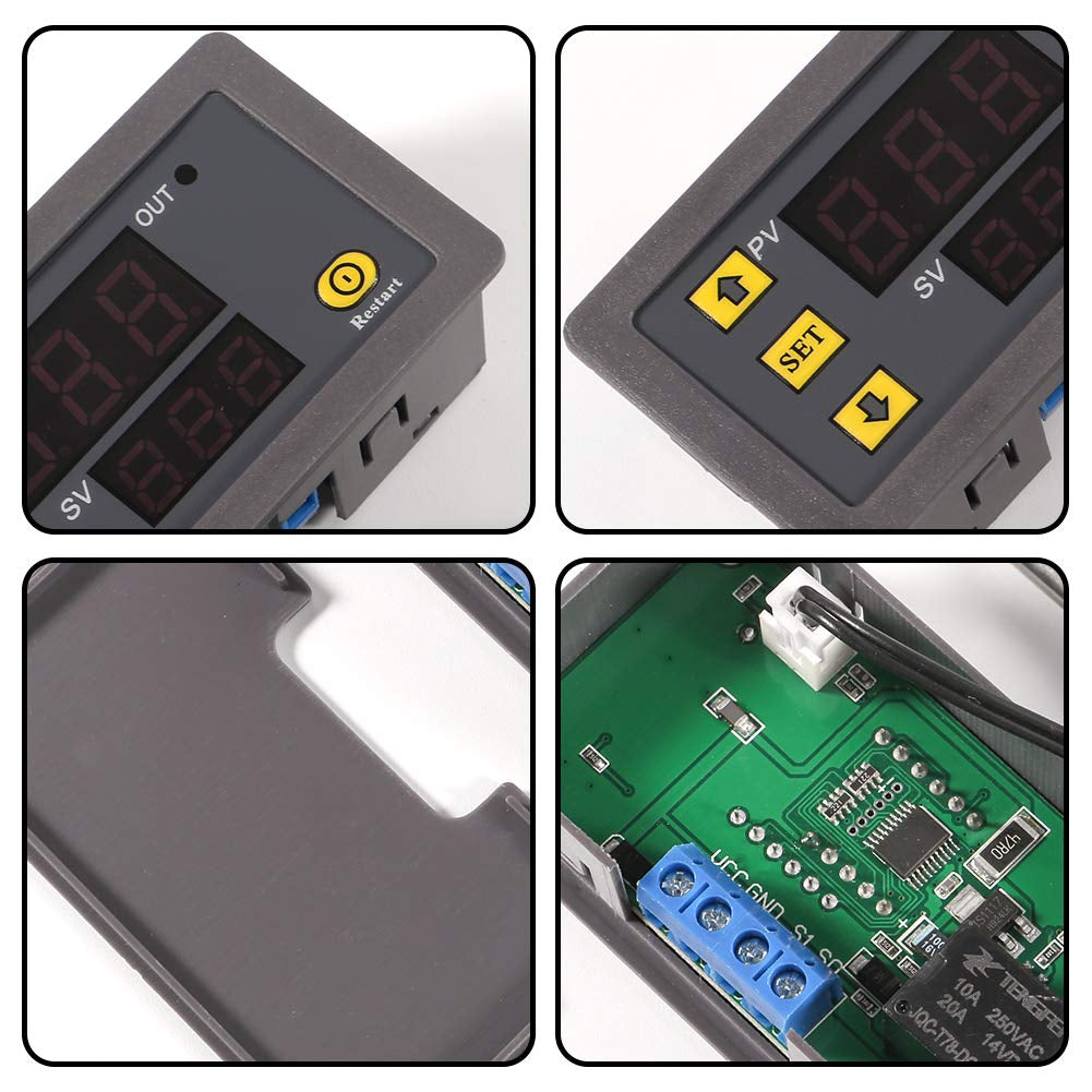 Digital Temperature Controller, W3230 AC110-220V LED Digital Temperature Controller Thermostat Switch Sensor Meter(220V)