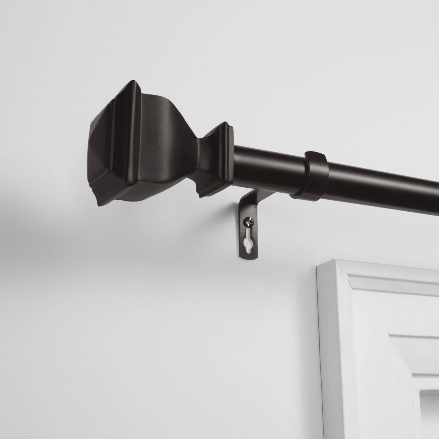 Napoleon 1" Curtain Rod and Finial Set, Matte Bronze, Adjustable 84"-160"