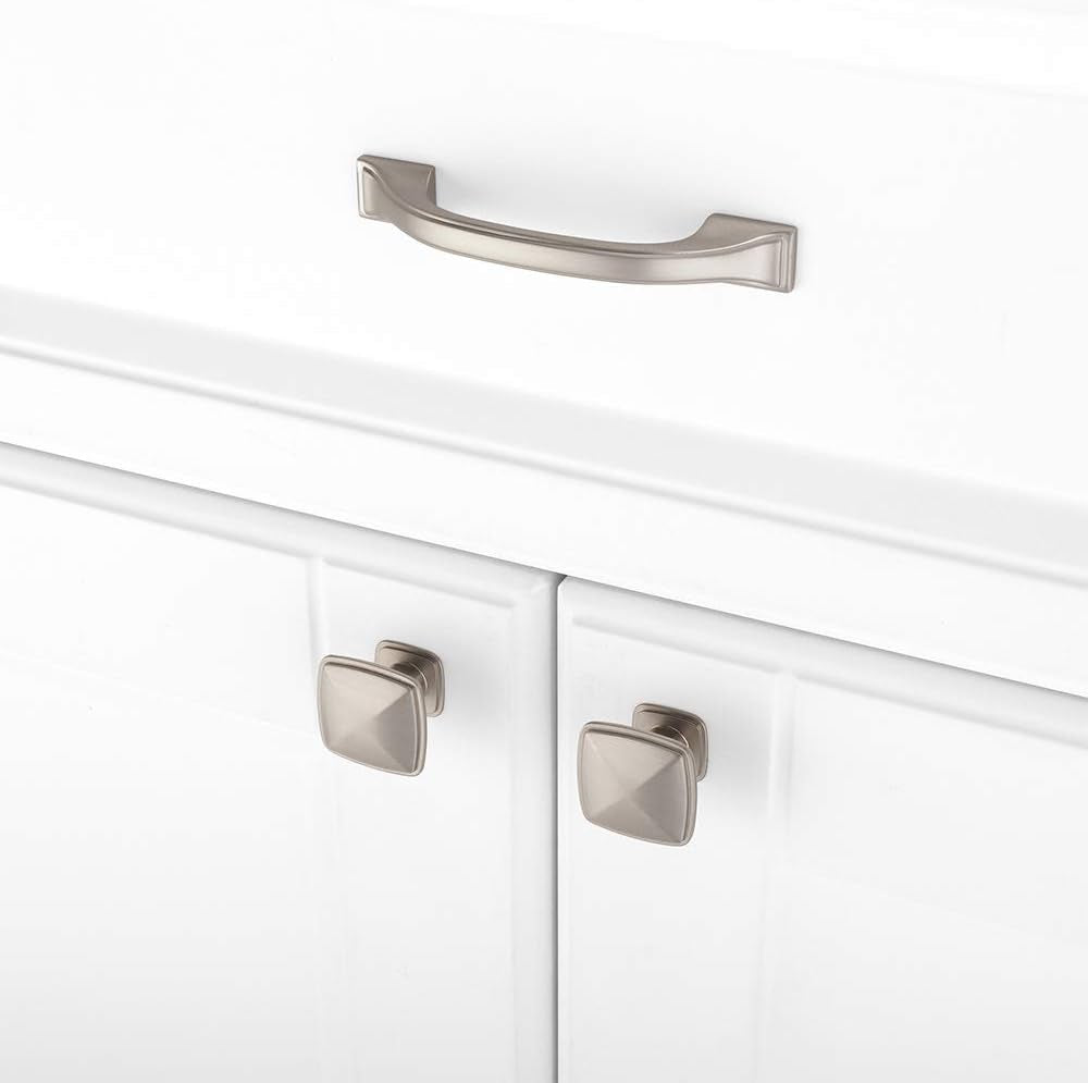 30 Pack 3 Inch Brushed Nickel Kitchen Cabinet Pulls Satin Silver Cabinet Handles Nickel Cabinet Hardware for Kitchen Cabinets 1958 Drawer Dresser Cupboard Bedroom