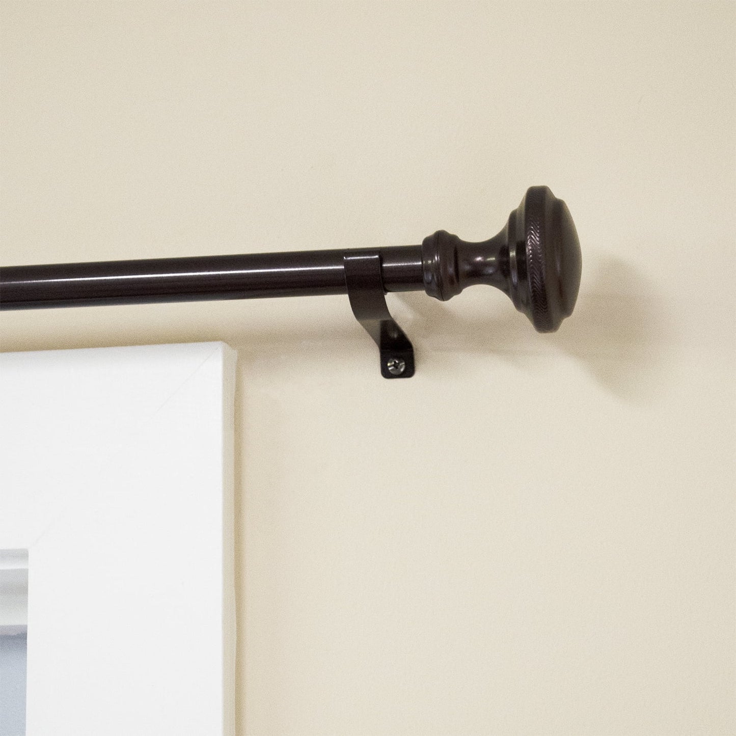 (2 Pack) 3/4 Inch Bronze Knob, 30 to 84 Width, Single Curtain Rod Set