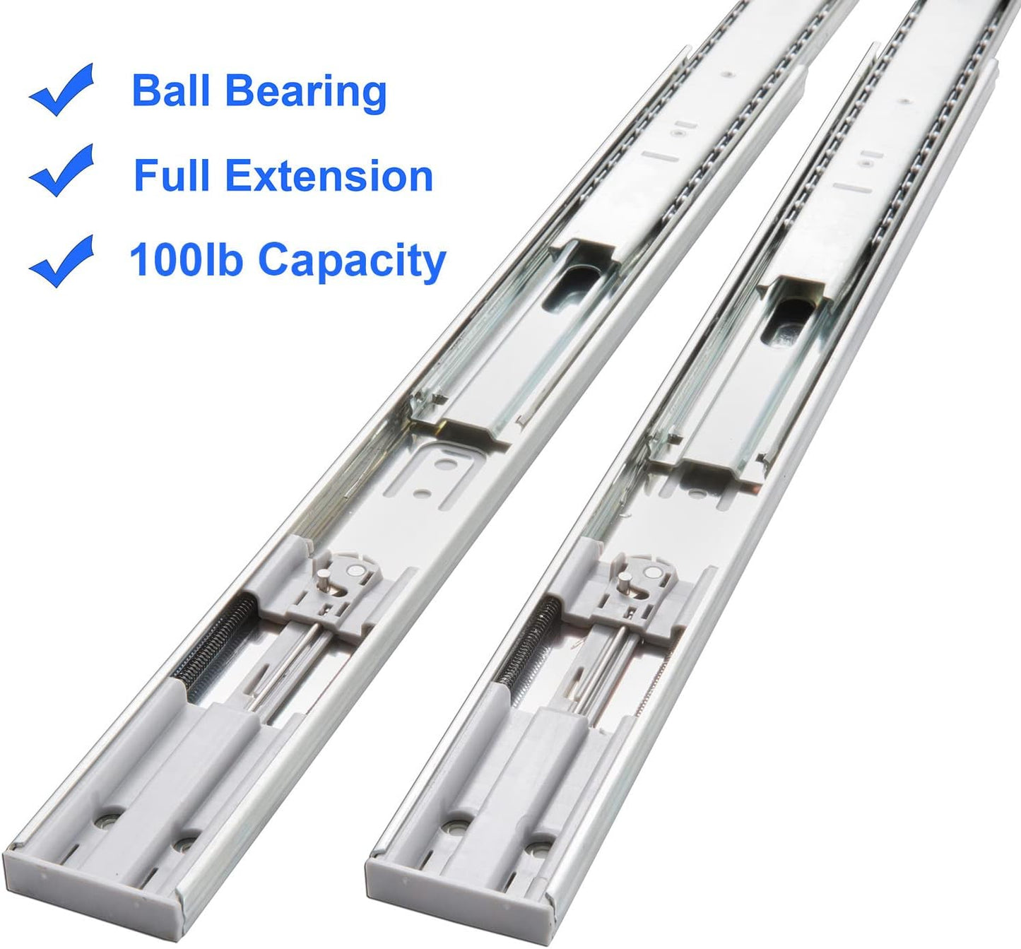10 Pair of 22 Inch Hardware Soft Close Full Extension Side Mount Ball Bearing Sliding Drawer Slides