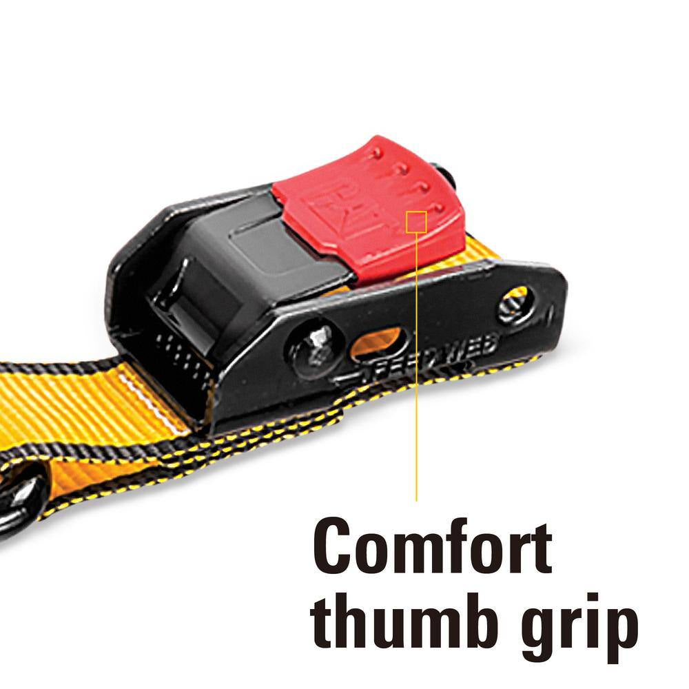 16 Ft. X 1 In. 400 Lbs. Cambuckle Tie-Down Straps (4-Piece)