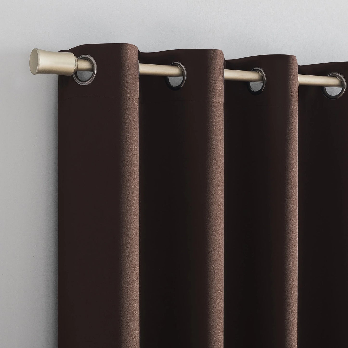 Oslo Extreme 100% Blackout Grommet Curtain Panel, 52"X95", Dark Chocolate, 1-Piece Single Panel