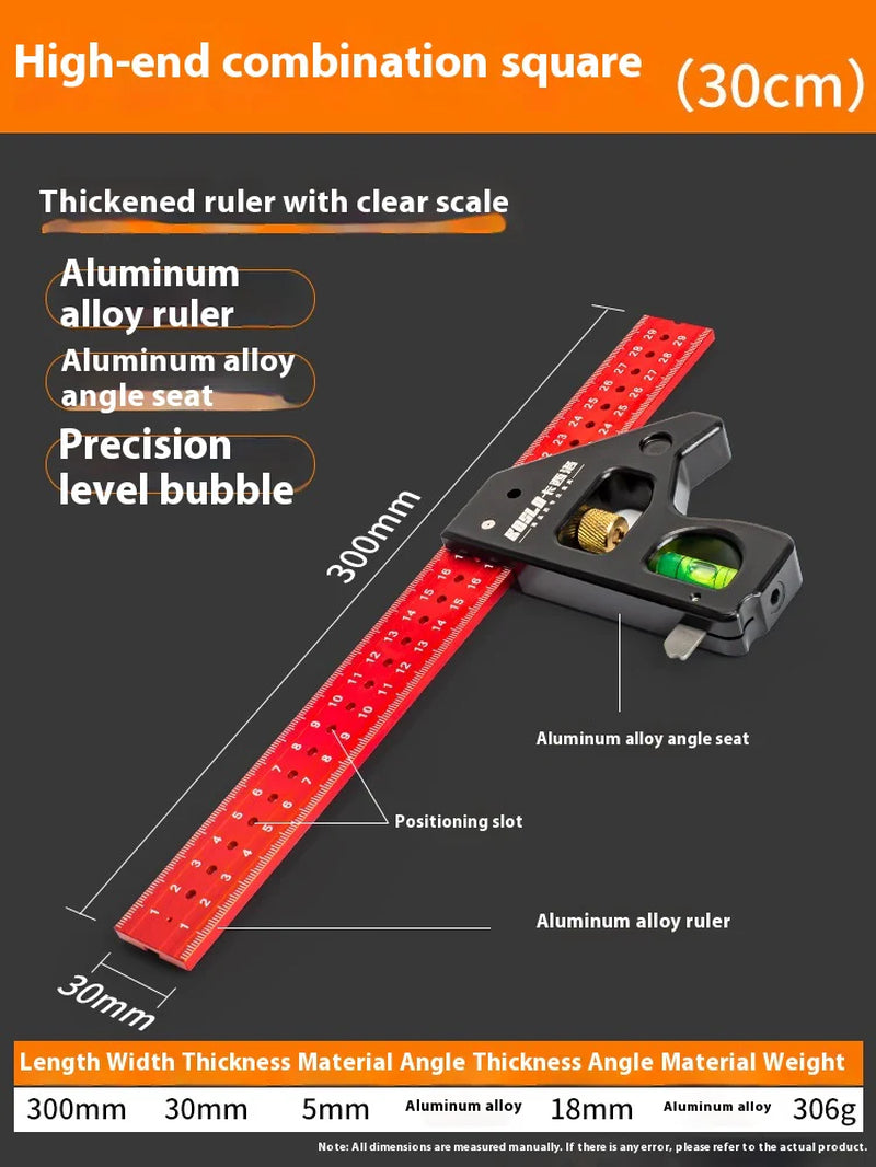 Precision Angle Woodwork Heavy-Duty Adjustable Sliding Carpenter Square