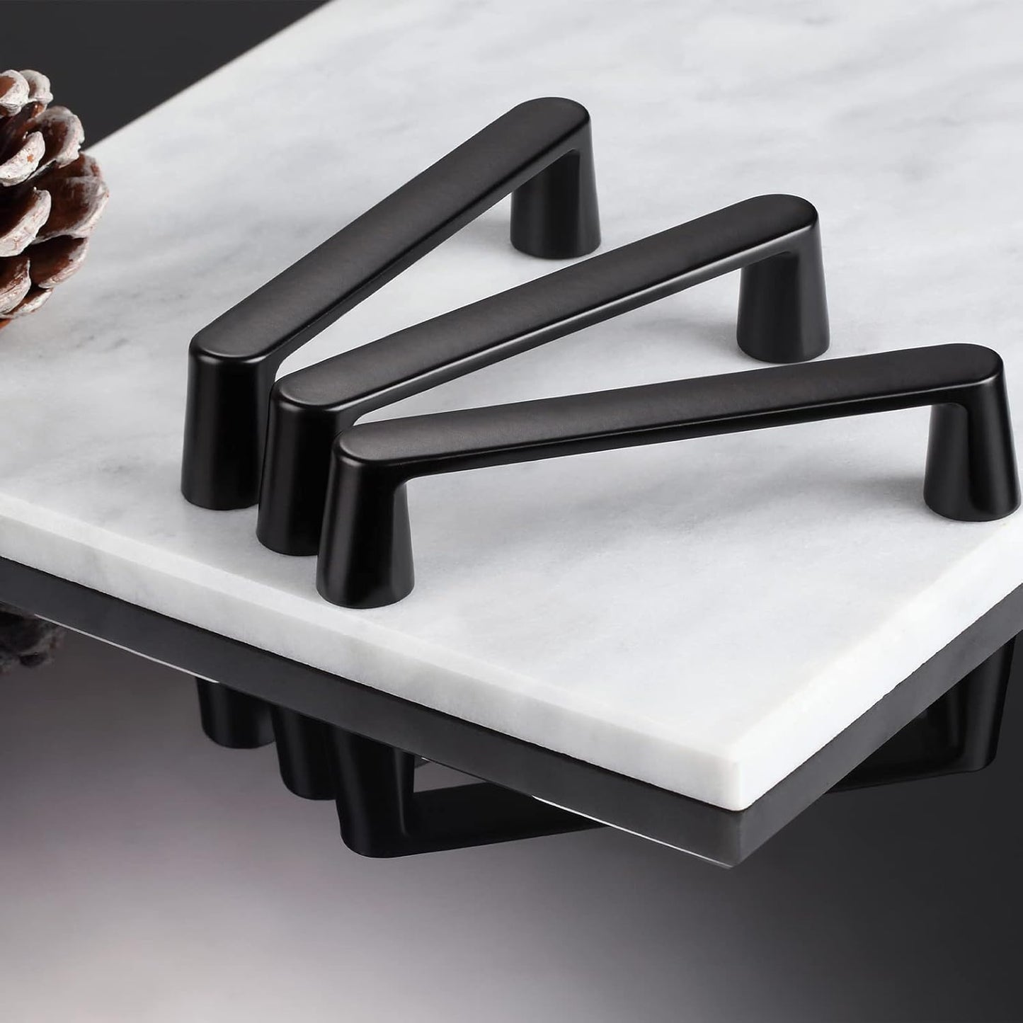 10 Pack Black Cabinet Pulls Black Kitchen Cabinet Handles - Hole Spacing 7-1/2 Inch Cabinet Pulls Black and Black Pulls for Cabinets, Black Dresser Handles and Cupboard Handles
