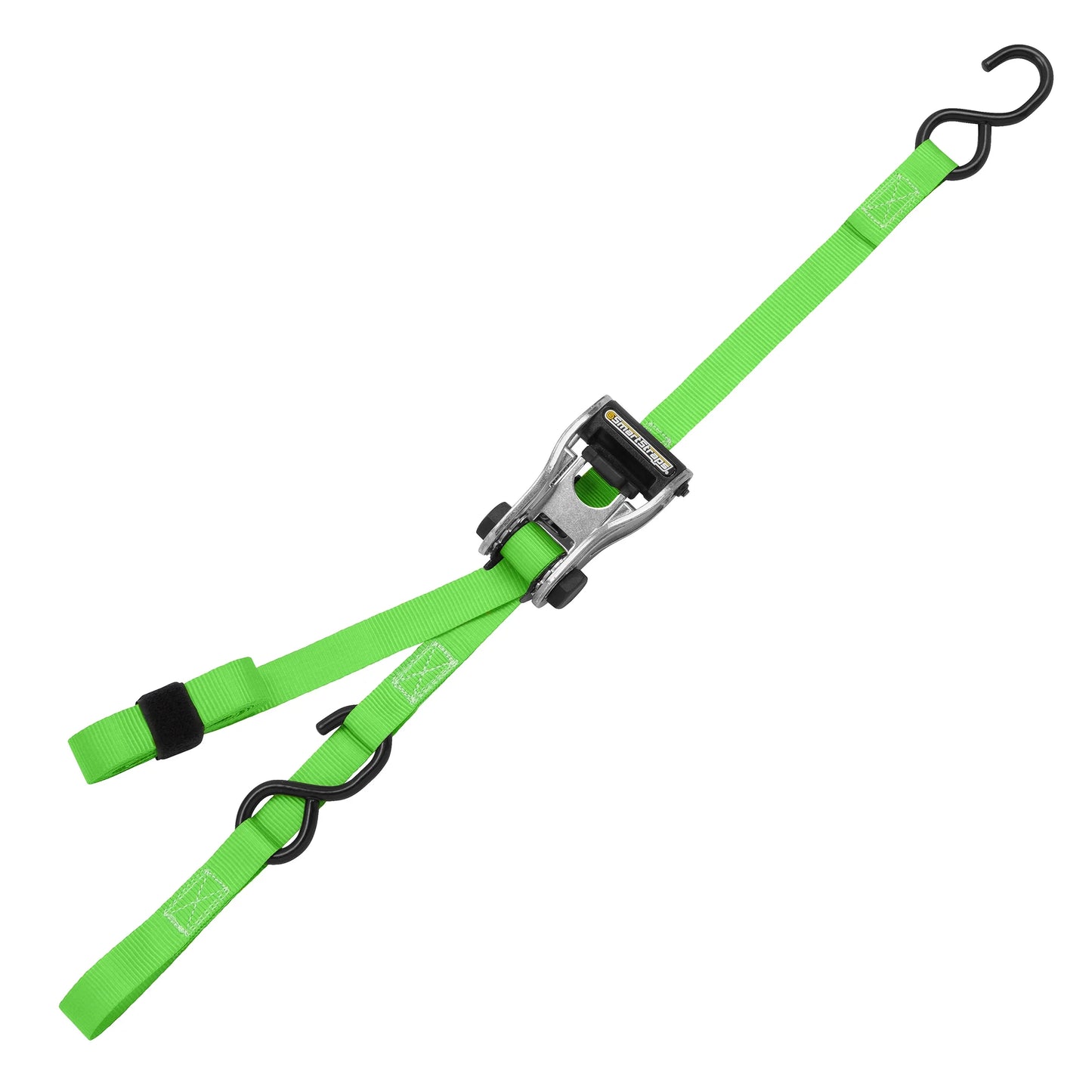 (2 Pack) 1 In. X 12 Ft. Green Ratchetx Standard Duty Ratchet Tie down Straps, Padded Handle, 500 Lb. Safe Work Load - 2 Pack