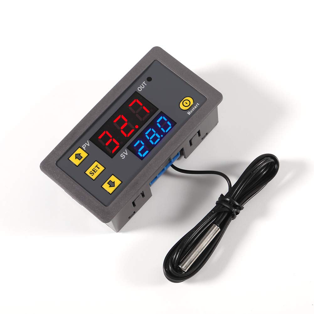 Digital Temperature Controller, W3230 AC110-220V LED Digital Temperature Controller Thermostat Switch Sensor Meter(220V)