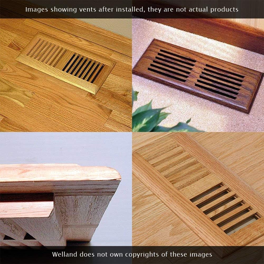 6" X 10"Red Oak Unfinished Vents Hardwood Vent Floor Register Self Rimming