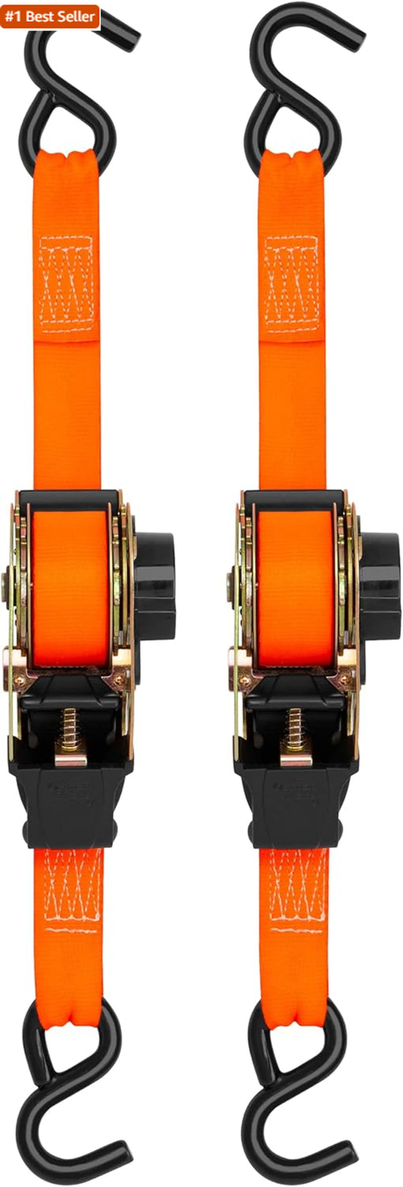SMARTSTRAPS Retractable Ratchet Tie down Straps (4 PK) 1,500Lb Break Strength, 5