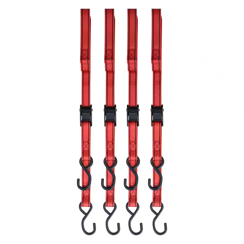 10 Ft. X 1 In. Cam Buckle Tie- Downs 4-Pack