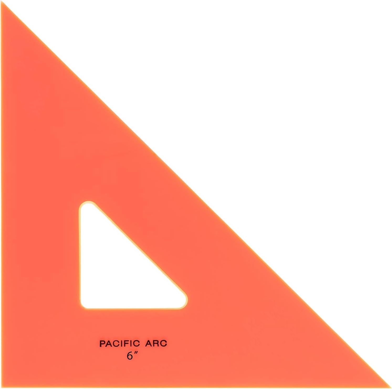 Drafting Triangle, 6-Inch, 45/90 Degrees, Fluorescent Orange