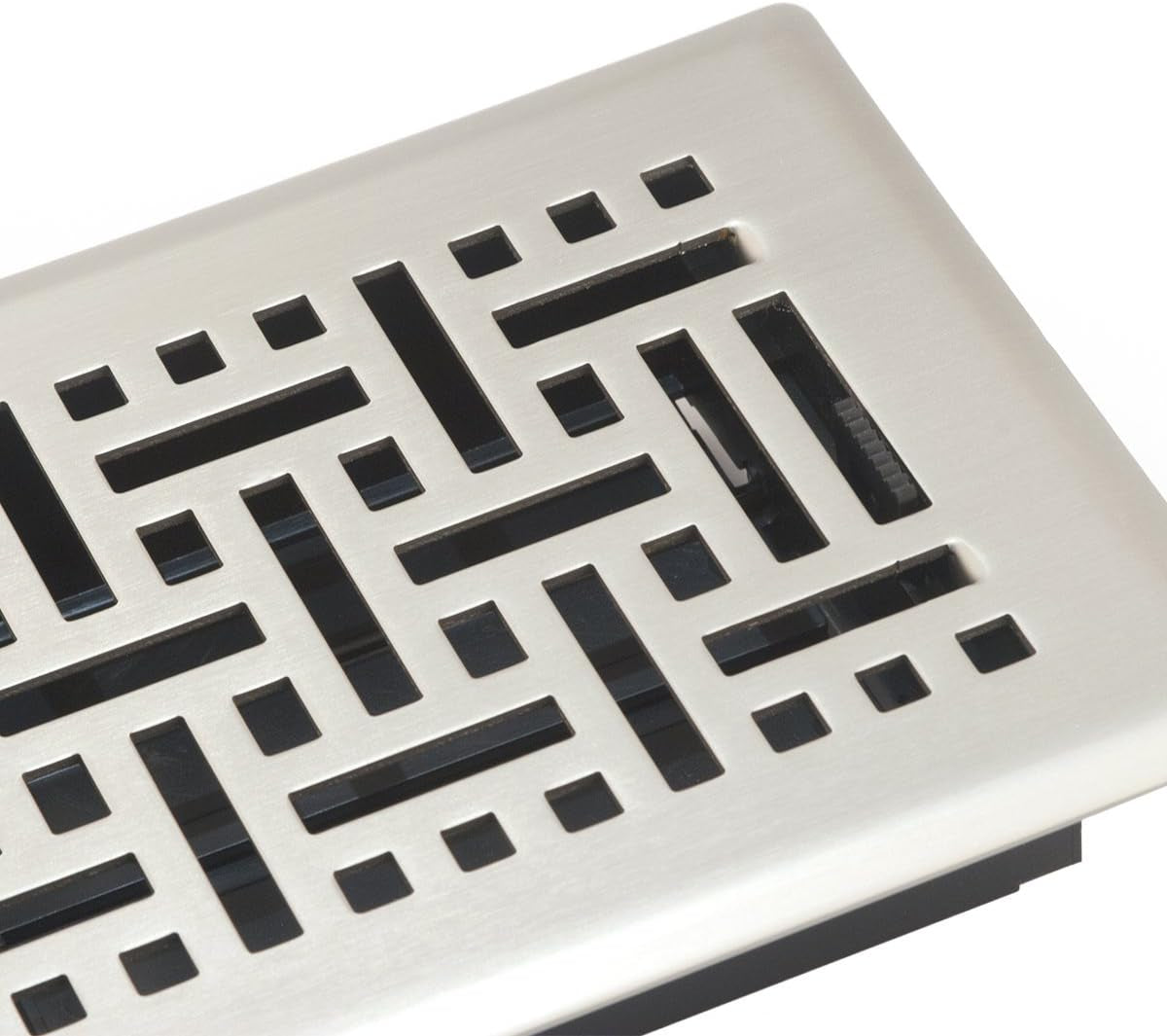 AMFRSNB614 Wicker Design Floor Register, Satin Nickel, 6" X 14"
