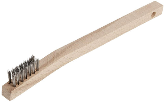 70506 Wire Scratch Brush, Stainless Steel with Wood Handle, 7-3/4-Inch-By-.006-Inch