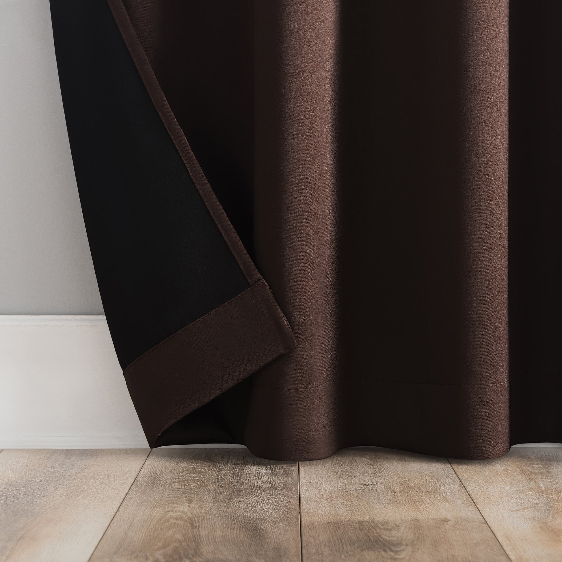 Oslo Extreme 100% Blackout Grommet Curtain Panel, 52"X95", Dark Chocolate, 1-Piece Single Panel