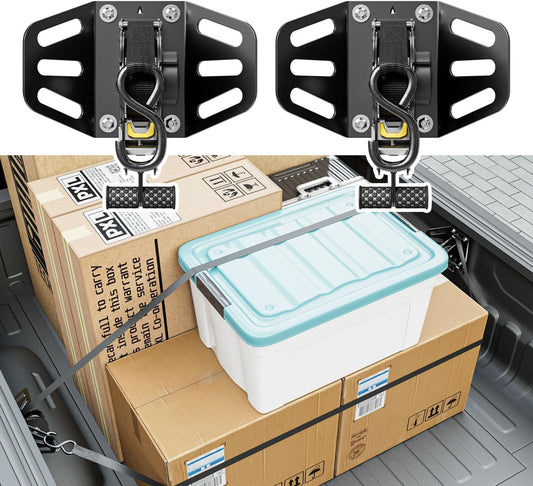2PCS Retractable Tie down Straps Compatible with 2019-2025 Dodge Ram 1500 Retrac