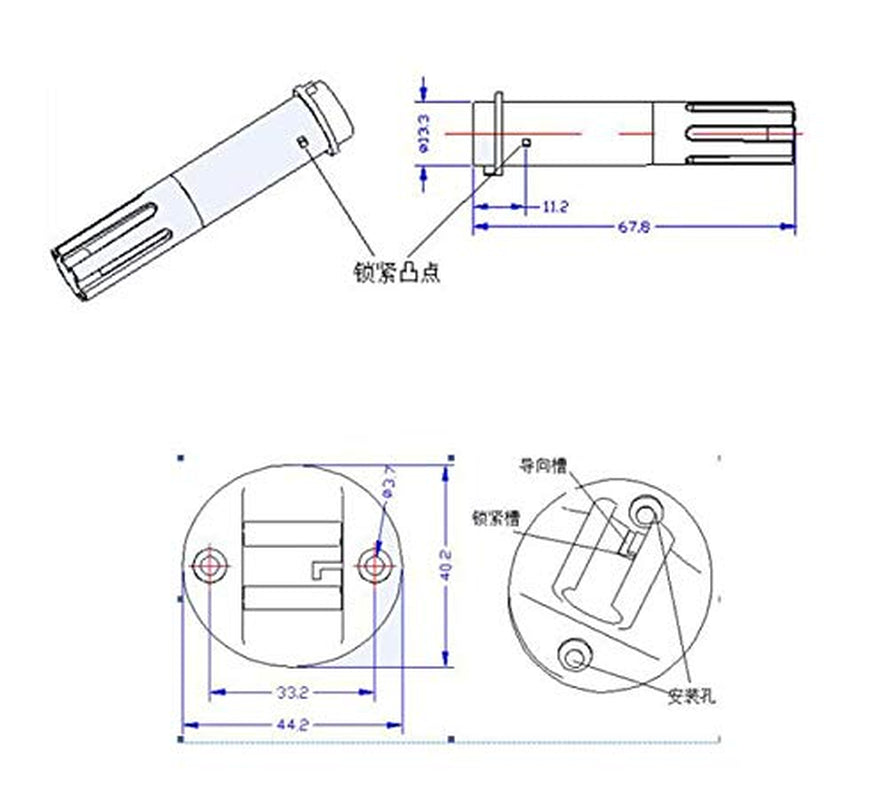 Corrosion and Acid Resistance I2C Digital Temperature Temp and Humidity Meter Soil Moisture Sensor Probe (SHT30)
