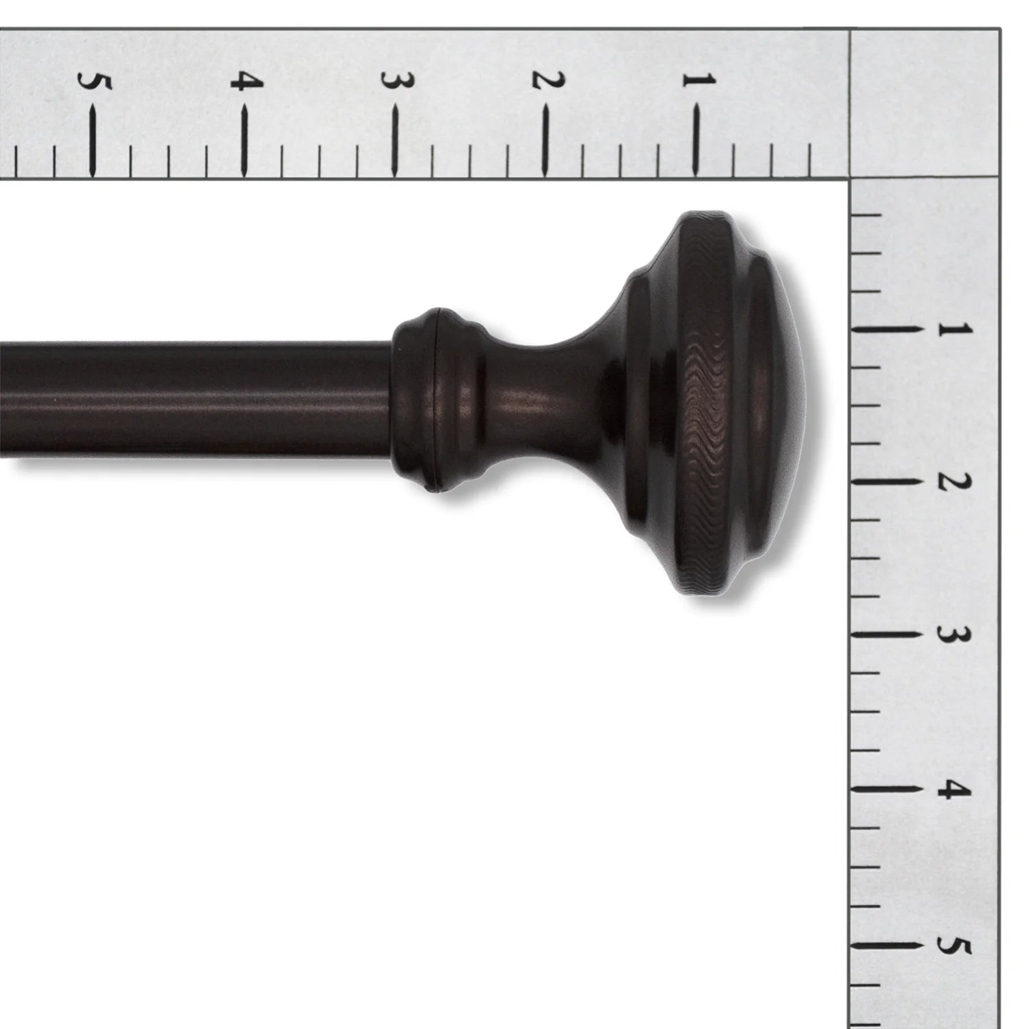 (2 Pack)  3/4 Inch Bronze Knob, 30 to 84 Width, Single Curtain Rod Set