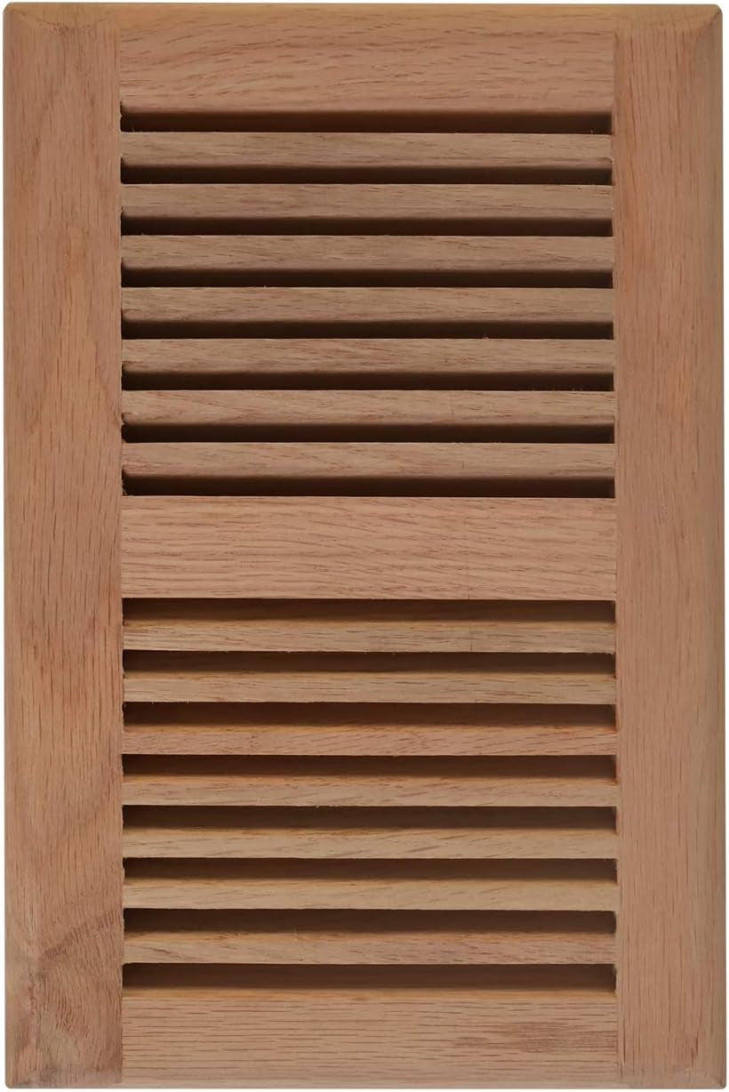 6" X 10"Red Oak Unfinished Vents Hardwood Vent Floor Register Self Rimming