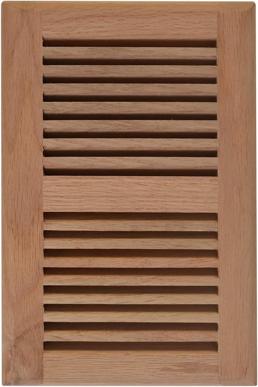 6" X 10"Red Oak Unfinished Vents Hardwood Vent Floor Register Self Rimming