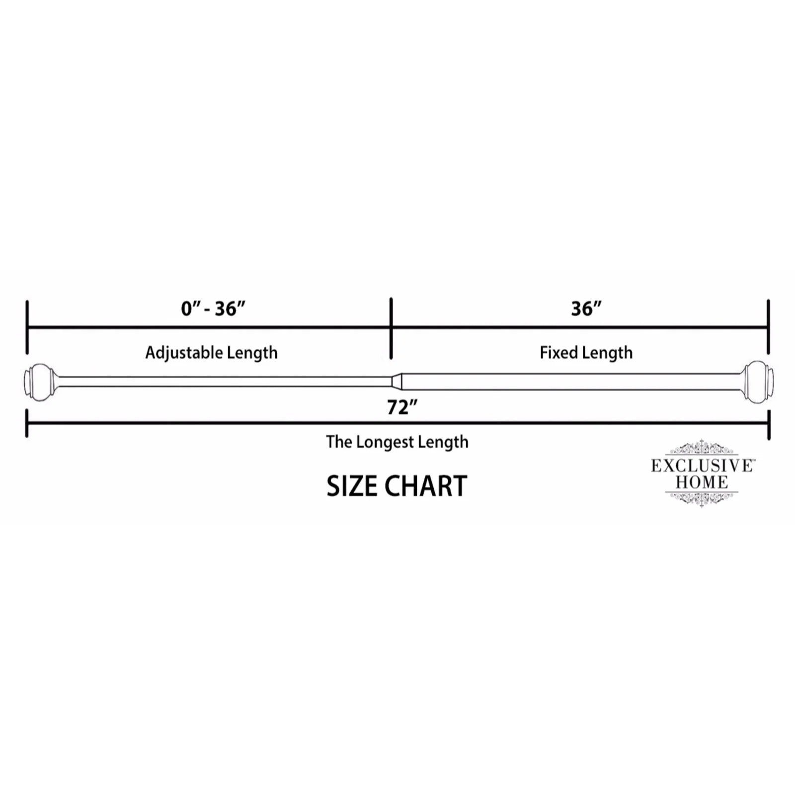Sphere 1" Curtain Rod and Finial Set, Matte Black, Adjustable 66"-120"