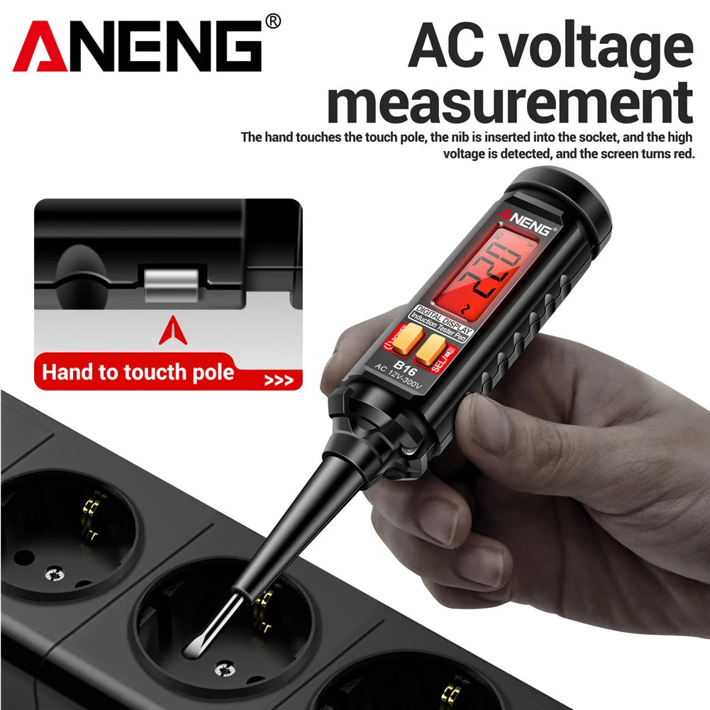 AC 12V-300V Non-Contact Voltage Detector Digital Smart Induction Test Pen Voltage Test Pen Wire Breakpoint Finder Live Wire Test