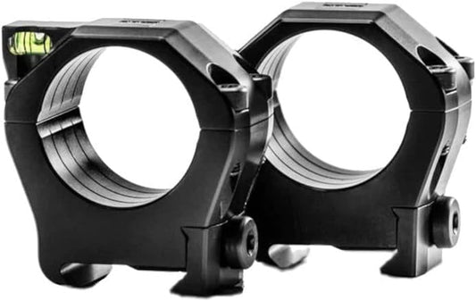 Precision Ultralight 1913 Mil-Spec Rifle Scope Mounting Rings with Anti-Cant Bubble Level, Black