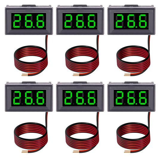 6PCS 2 Wire Green DC 4.5-30V 0.56" LED Panel Digital Display Voltage Meter Mini DC Digital Voltmeter