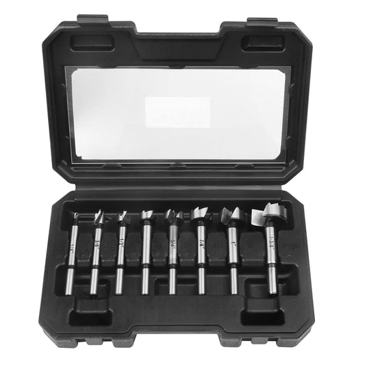 Forstner Bit Set 8Pcs - Forstner Bit Wood Drilling, Forstner Drill Bit with Center Positioning