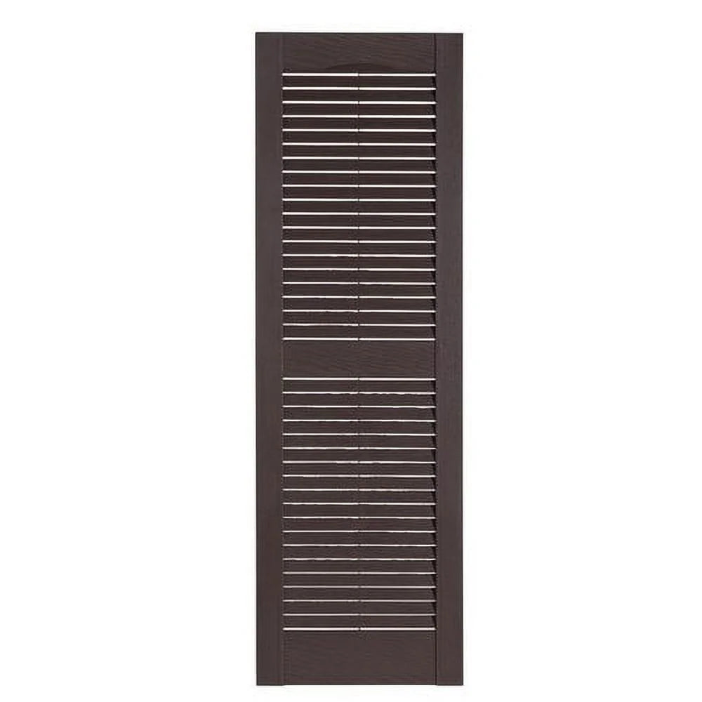 Perfect Shutters IL501555260 Premier Louver Exterior Decorative Shutter, Burgundy - 15 X 55 In.