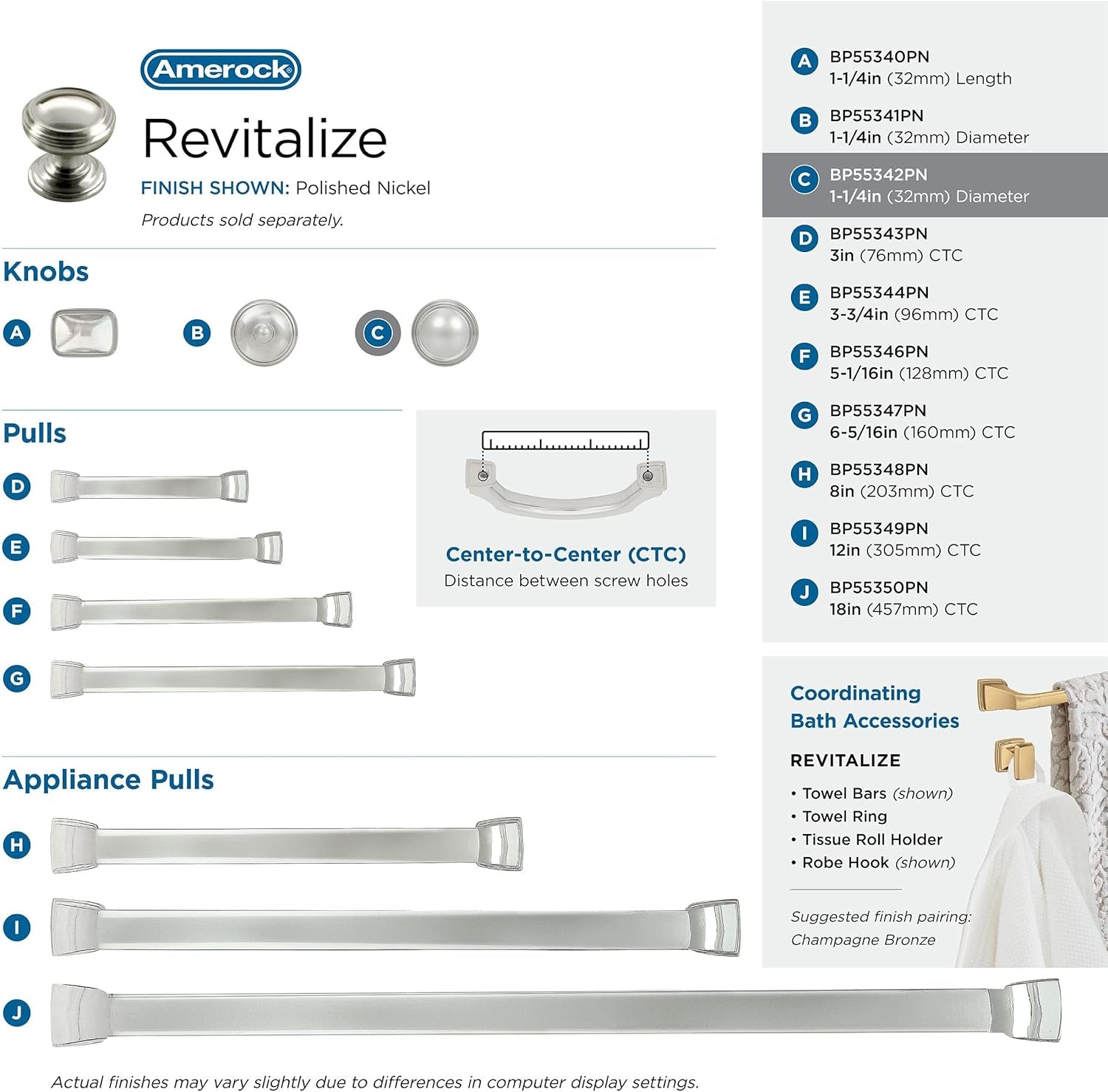 | Cabinet Knob | Polished Nickel | 1-1/4 Inch (32 Mm) Diameter | Revitalize | 1 Pack | Drawer Knob | Cabinet Hardware