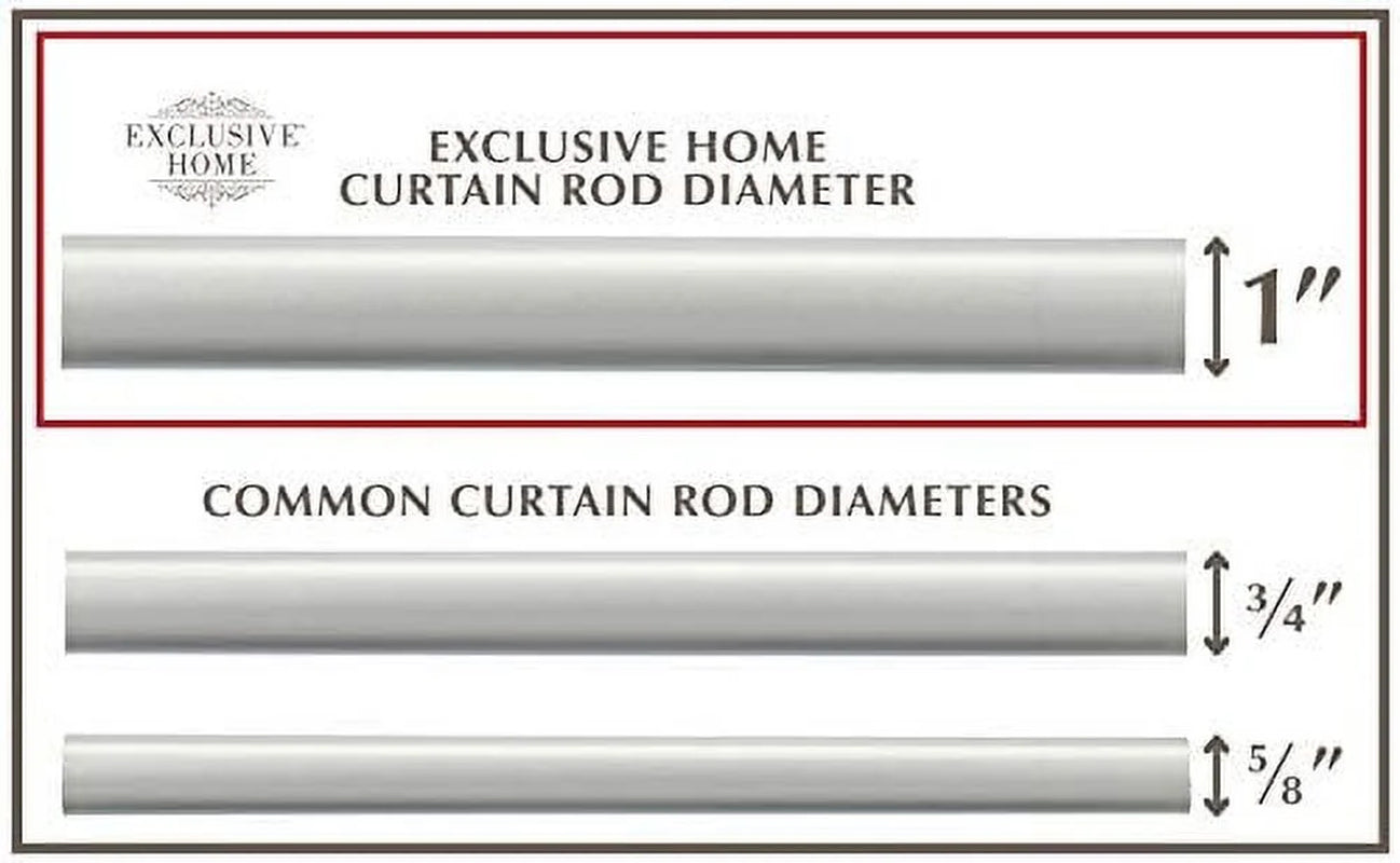 Silver Aged Sphere 1" Curtain Rod and Coordinating Finial Set, Matte Silver, Adjustable 36"-72"