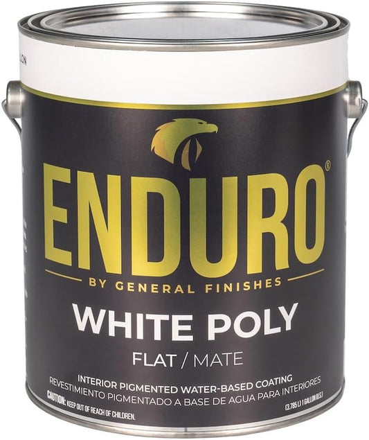 Water Based White Poly, 1 Gallon, Flat