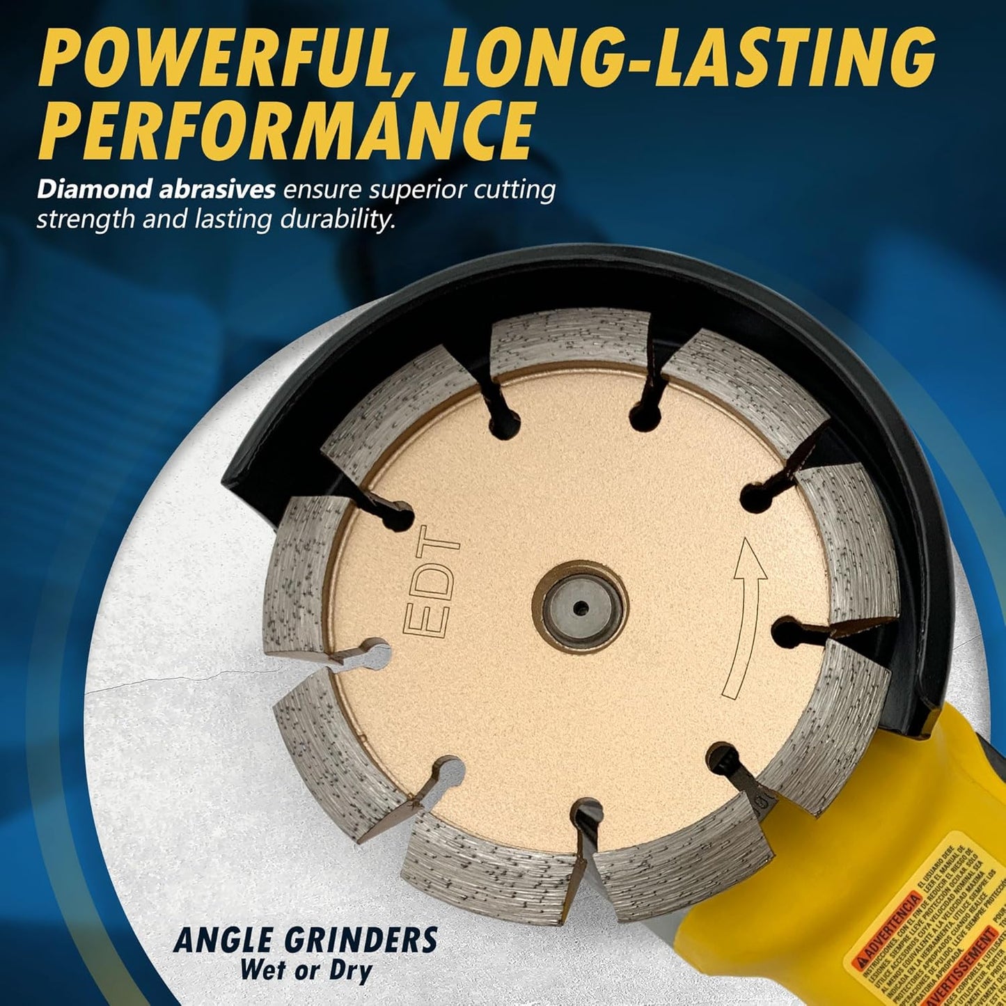 4.5" Crack Chaser Blade for Cured Concrete, Asphalt Repair or Joint Widen, 0.5" Width, 5/8"-11 Arbor