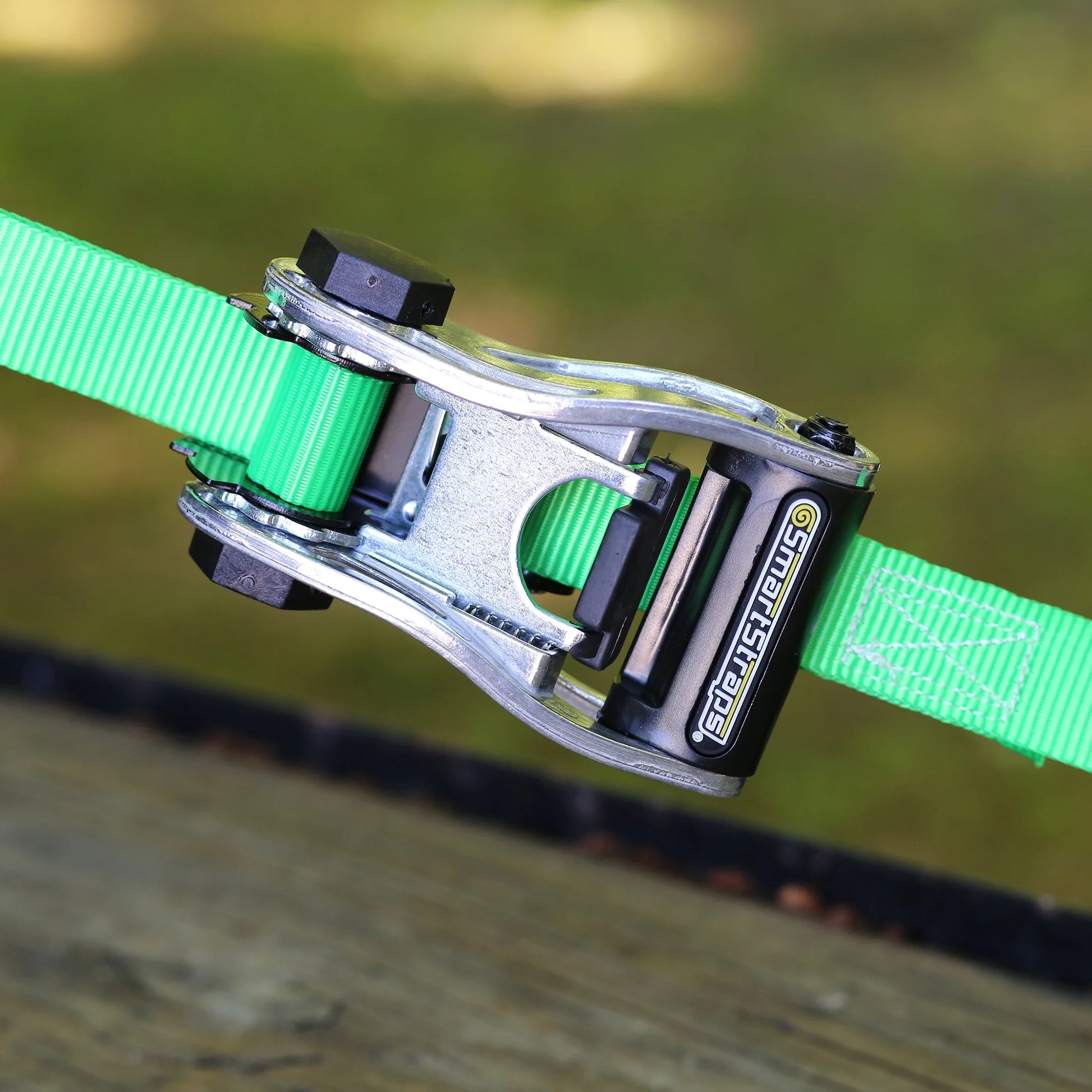 (2 Pack)  1 In. X 12 Ft. Green Ratchetx Standard Duty Ratchet Tie down Straps, Padded Handle, 500 Lb. Safe Work Load - 2 Pack