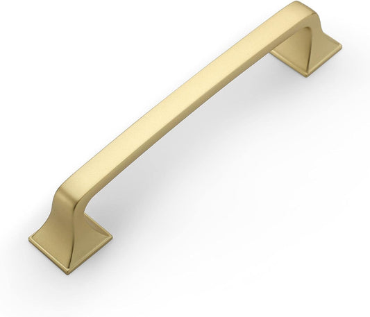 10 Pack Brushed Gold Cabinet Pulls 5 Inch(128Mm) Hole Center Cabinet Hardware Kitchen Cabinet Handles for Bathroom Pulls ZH002