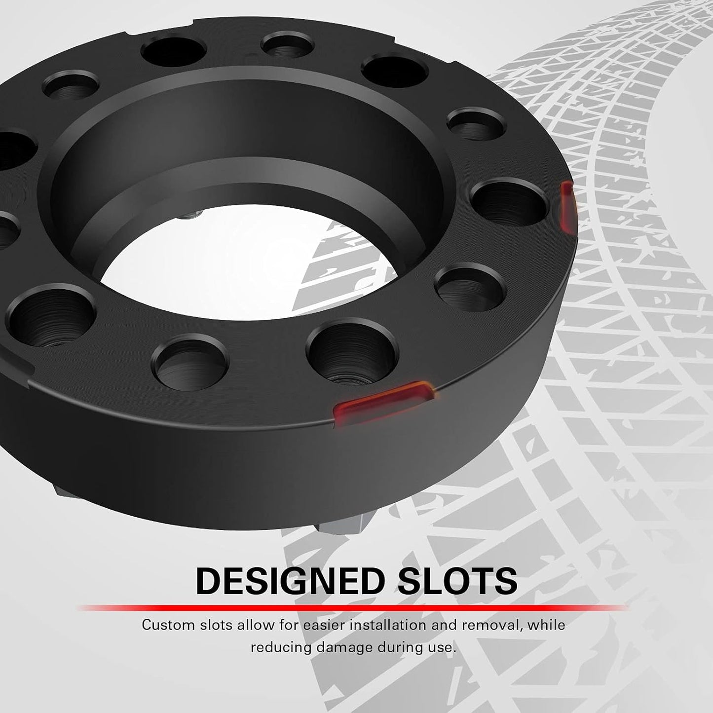2 Pack 6X5.5 Hub Centric Wheel Spacers, 1.50" 6X139.7Mm Wheel Spacers, 106.1Mm Center Bore with M12X1.5 Studs