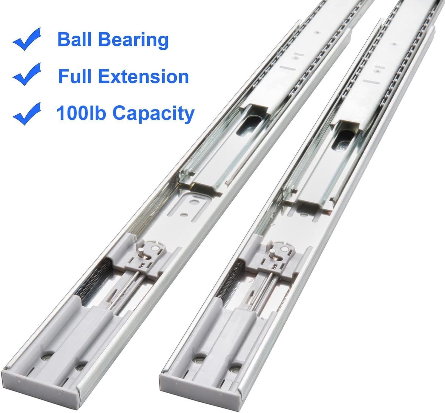 10 Pair of 22 Inch Hardware Soft Close Full Extension Side Mount Ball Bearing Sliding Drawer Slides