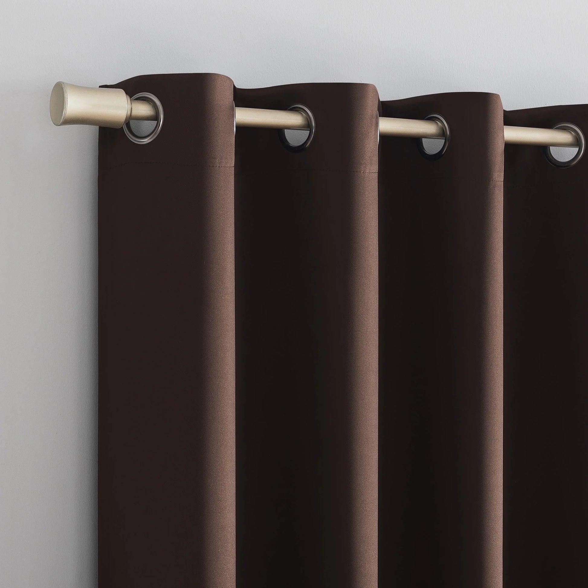Oslo Extreme 100% Blackout Grommet Curtain Panel, 52"X95", Dark Chocolate, 1-Piece Single Panel