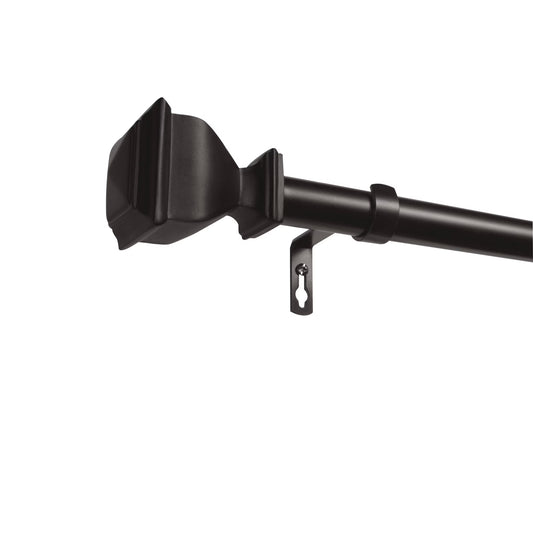 Napoleon 1" Curtain Rod and Finial Set, Matte Bronze, Adjustable 84"-160"