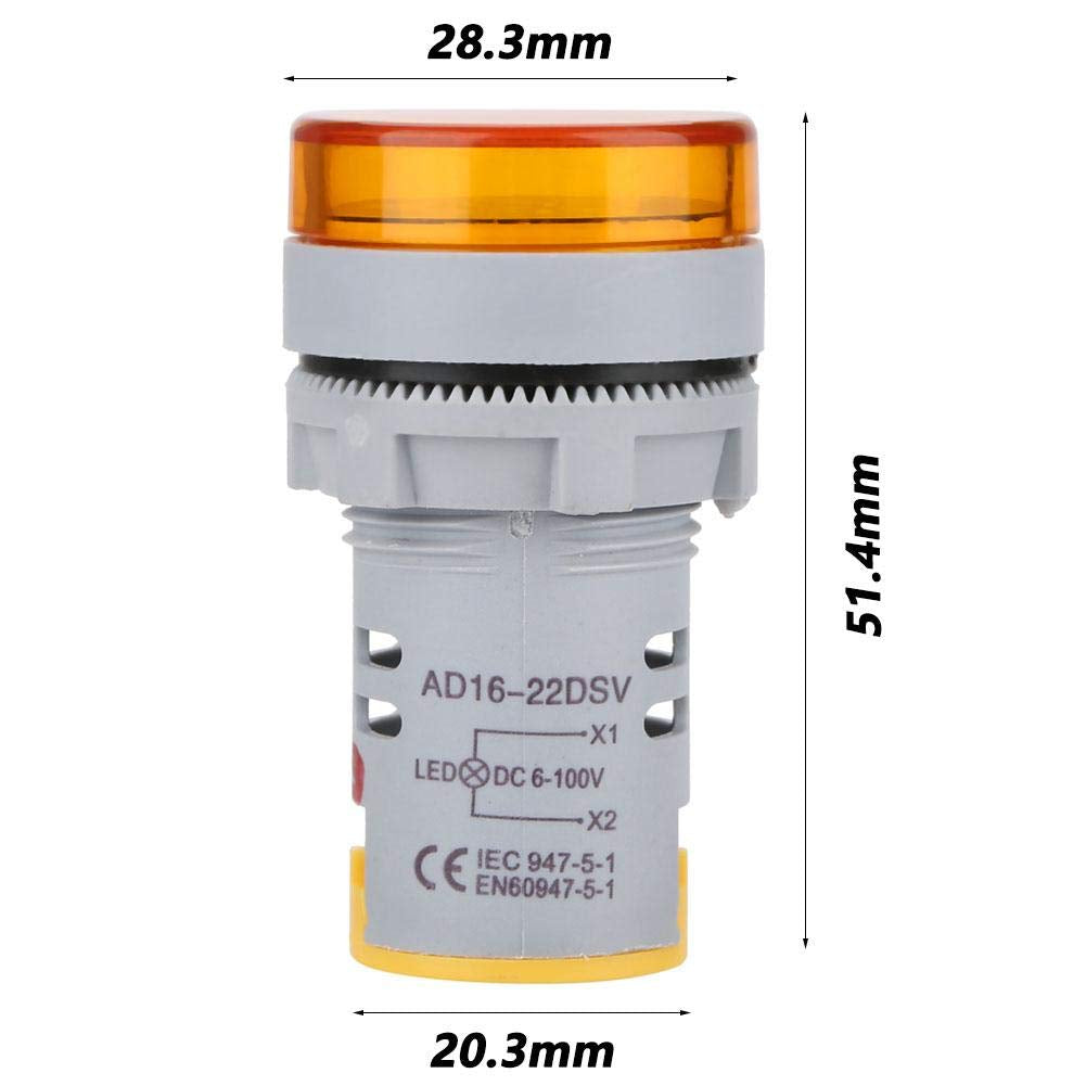 DC Voltage Display Digital LED Display Voltmeter 6-100V Voltage Meter Monitor round Lamp Tester Indicator Light Panel