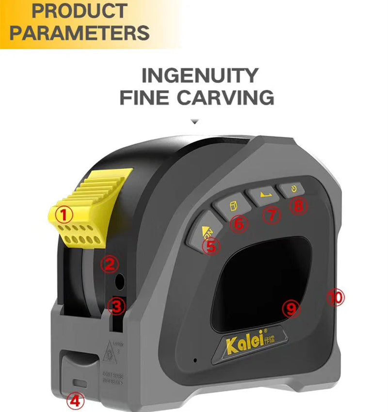 Infrared Distance Meter, Laser Measure Tool, Digital Tape, 40M Multi-Use Range Finder for Area Calculation Digital Gauge