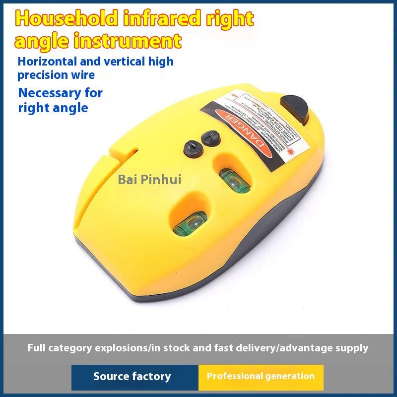 90° Right Angle IR Laser Leveling Wire Bonding Device Mouse-Style Floor Level High Accuracy