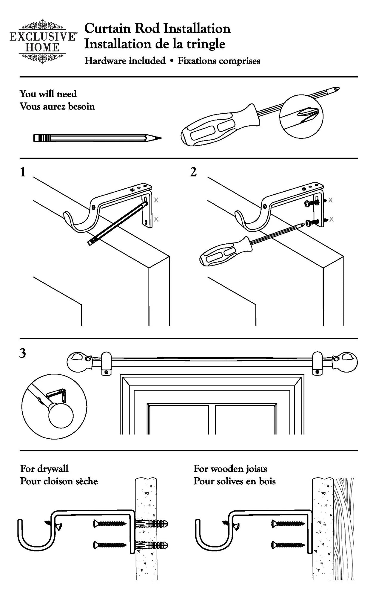 Topper 1" Curtain Rod and Finial Set, Matte Silver, Adjustable 84"-160"