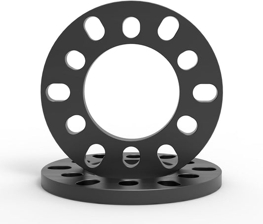 Wheel Spacer, 12Mm Thickness(1/2Inch), Fit 6 Lugs Pattern 6X114.3, 6X120, 6X127, 6X130, 6X132, 6X135, 6X139.7,Forged 6061 Aluminum, Anodised Black Surface, Pack of 2.