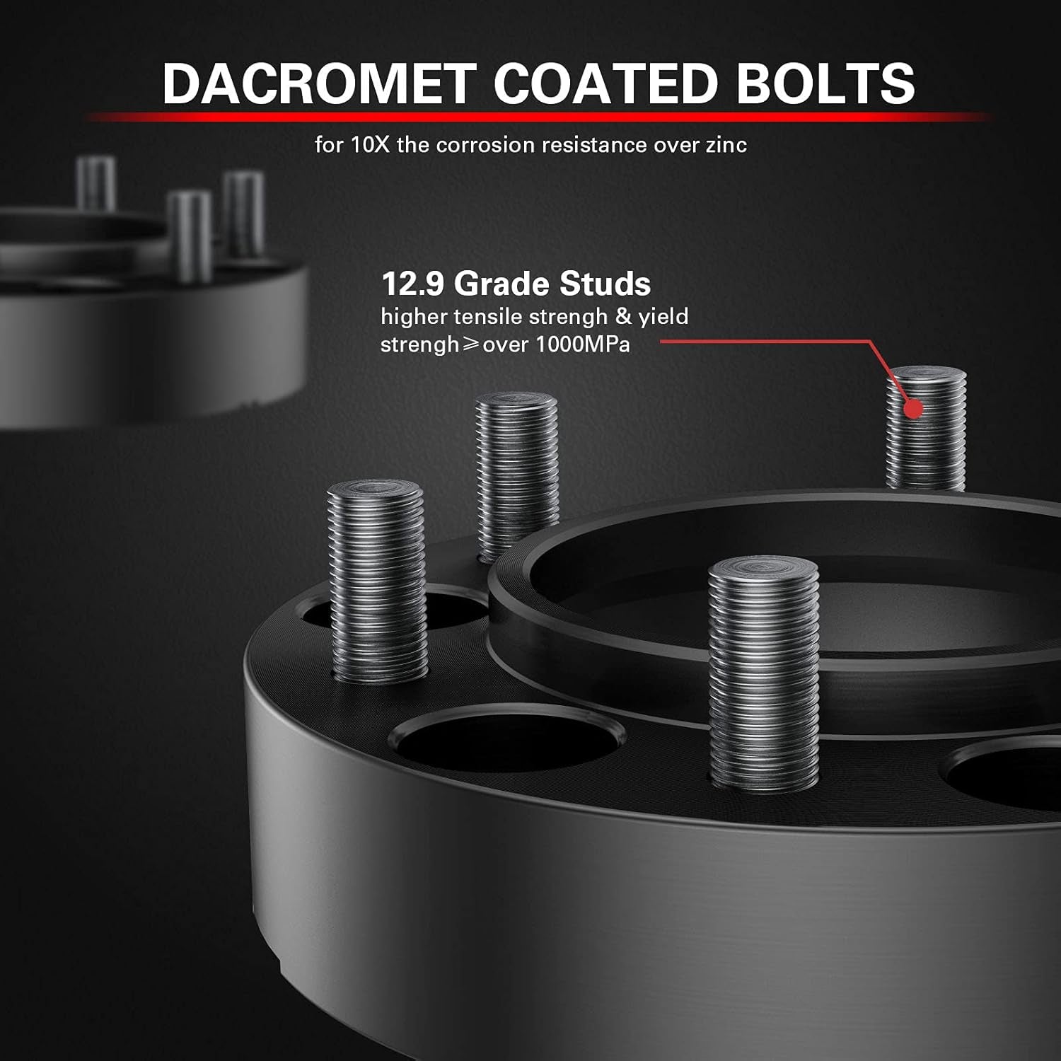 2 Pack 6X5.5 Hub Centric Wheel Spacers, 1.50" 6X139.7Mm Wheel Spacers, 106.1Mm Center Bore with M12X1.5 Studs