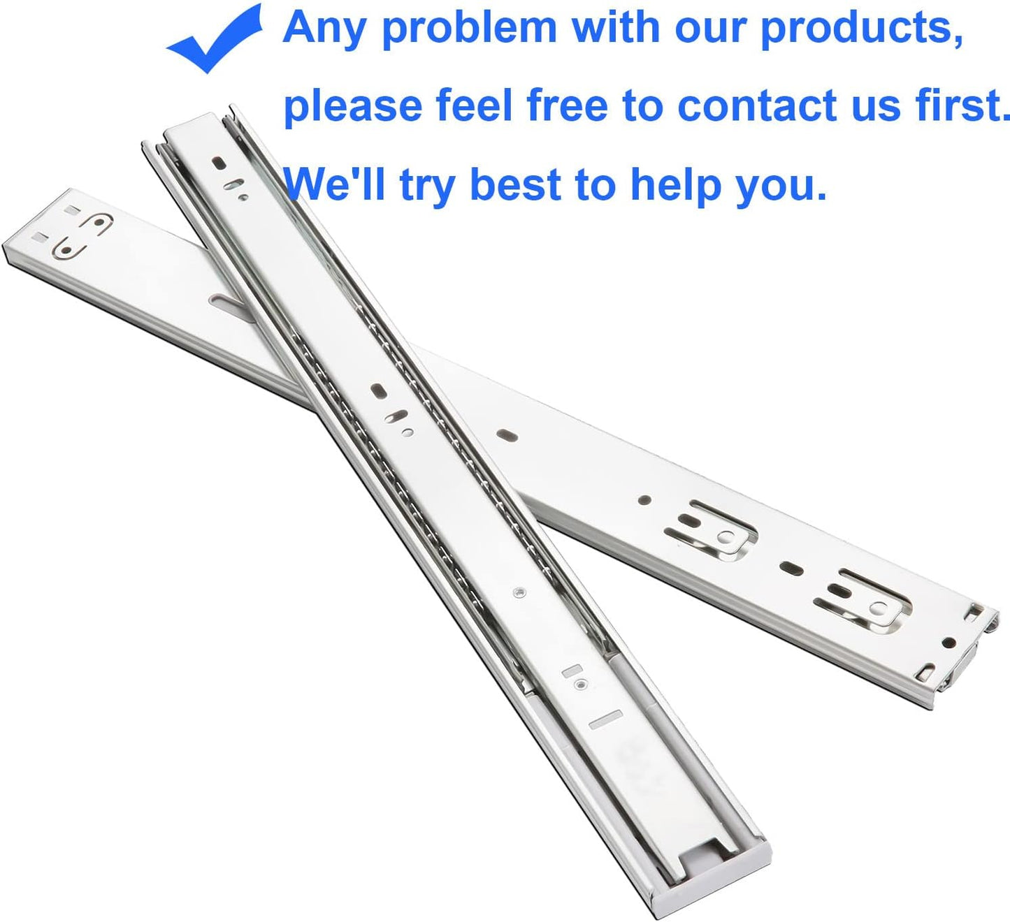 10 Pair of 22 Inch Hardware Soft Close Full Extension Side Mount Ball Bearing Sliding Drawer Slides