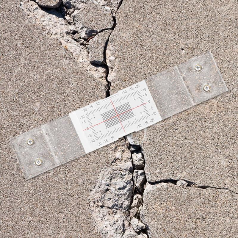 Concrete Crack Monitor, Crack Monitoring Record Standard Tell-Tale Crack Monitor for the Standard and Corner Tell-Tale (3PC)