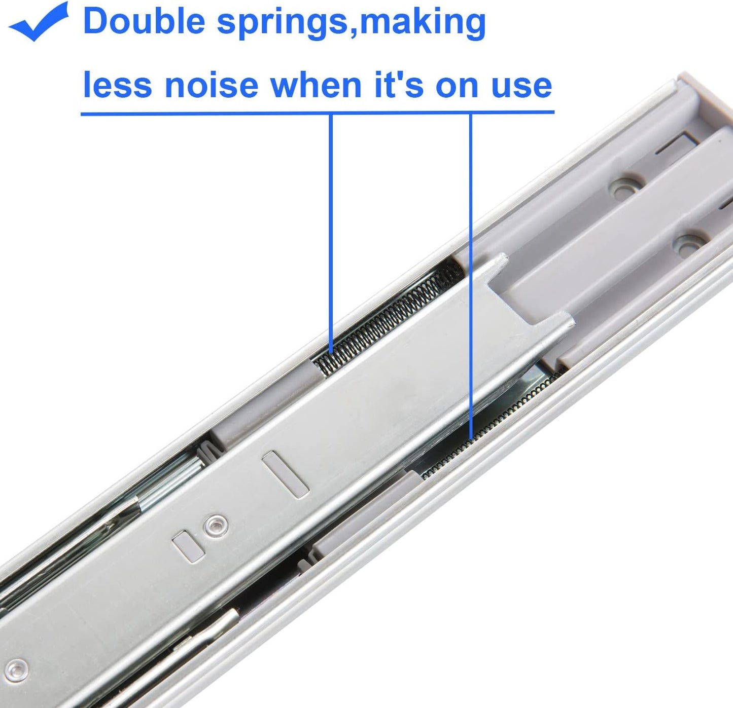 10 Pair of 22 Inch Hardware Soft Close Full Extension Side Mount Ball Bearing Sliding Drawer Slides